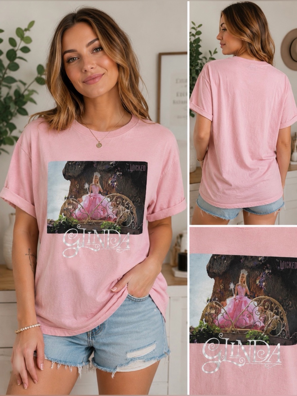 Wicked Glinda Pink Graphic T-Shirt